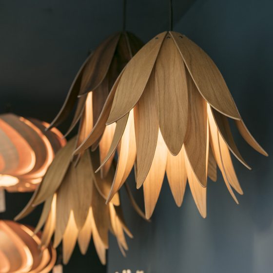 Wooden Floral Lighting – Bluebell Pendant Light